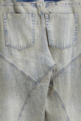 Oversized Irregular Stitching Wide Jeans