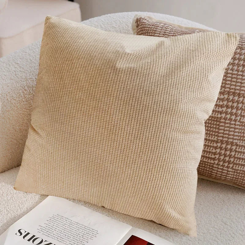 Light Luxury Throw Brown Pillow Cover