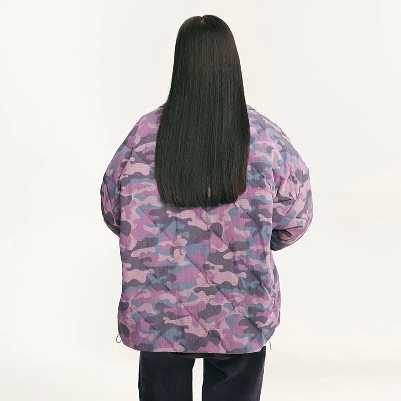 Chaqueta acolchada con estampado de camuflaje
