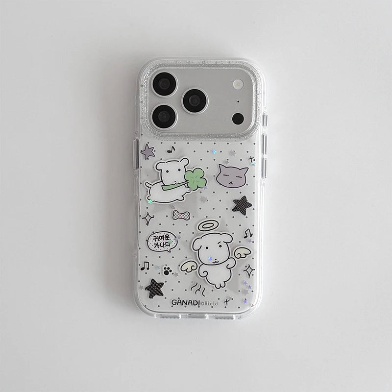 Soft Girl Kawaii Puppy Polka Dot iPhone Case