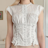 Coquette Ruffle Trim Soft Crop Top