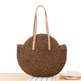 Grandma Aesthetic Woven Beach Shoulder Bag