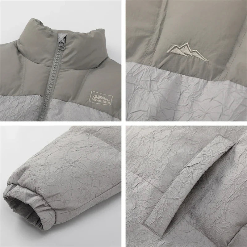 Patchwork Thick Cyberpunk Puffer Jacket