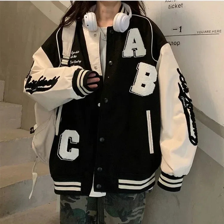 Oversized Korean Style Varsity Jacket
