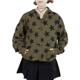 Y2K Vintage Star Gothic Zip-Up Hoodie