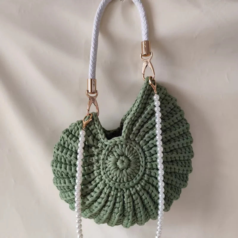 Creative Conch Handmade Crochet Shoulder Bag