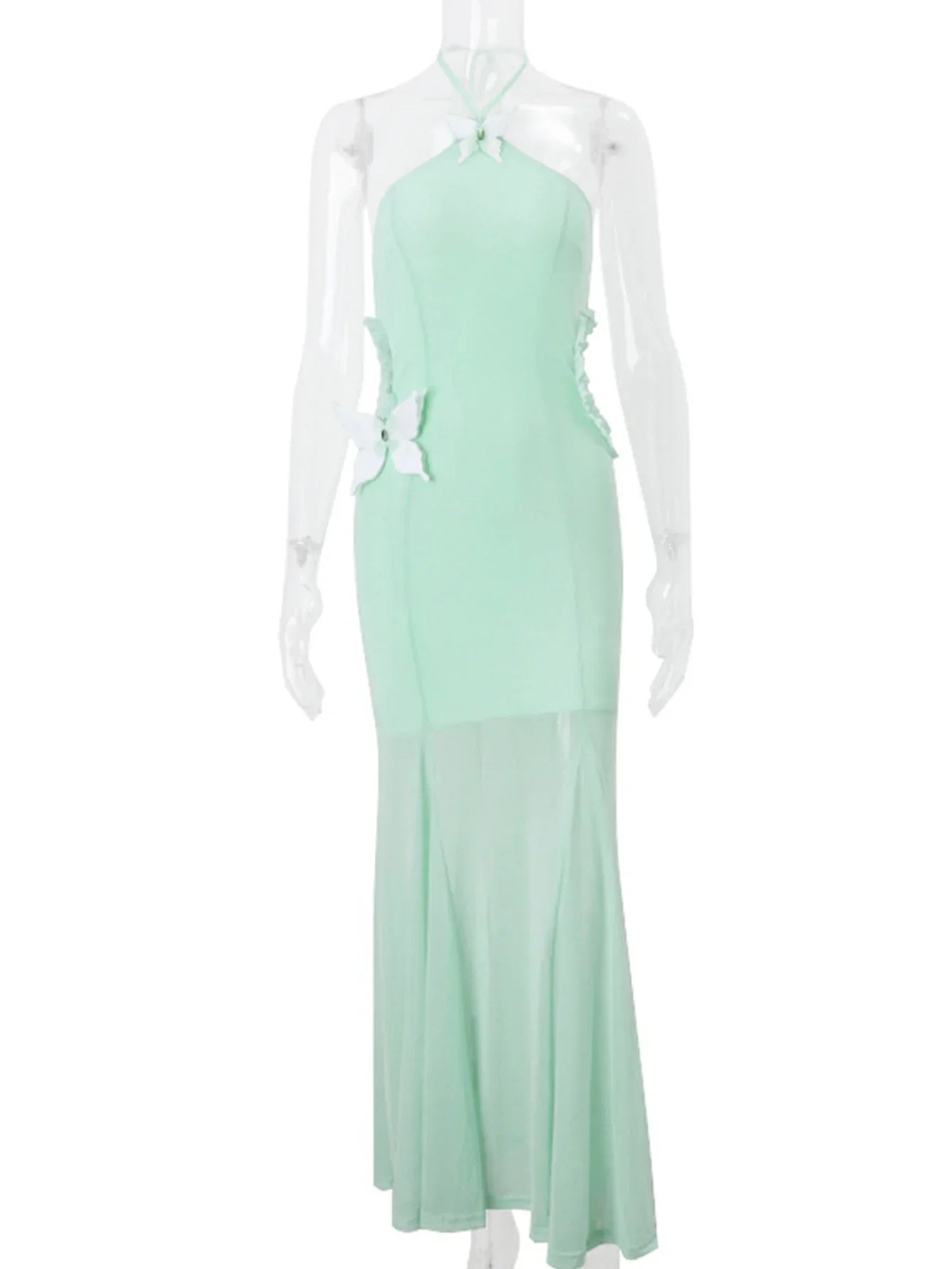 Butterfly Cut Out Elegant Maxi Dress