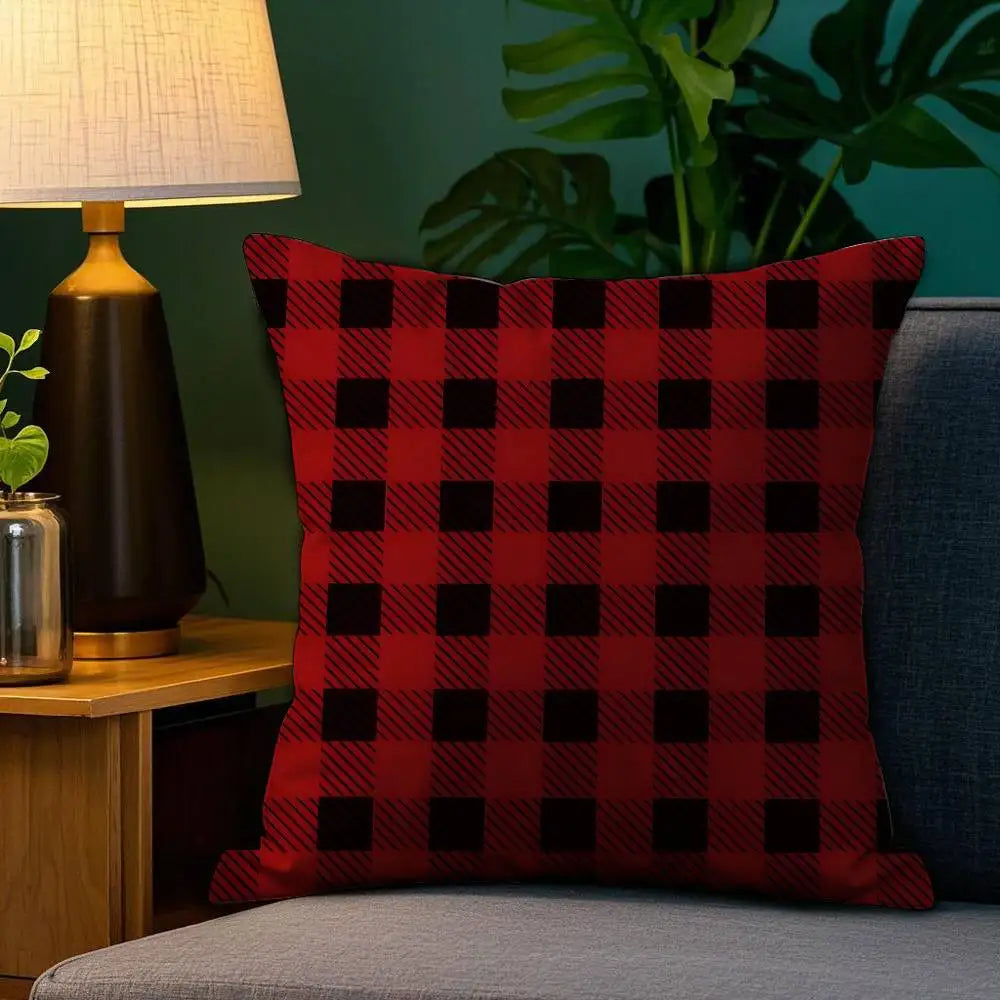 Christmas Plaid Pillow Case