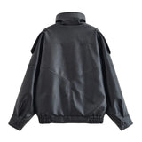 Women's Faux Leather Black Jacket