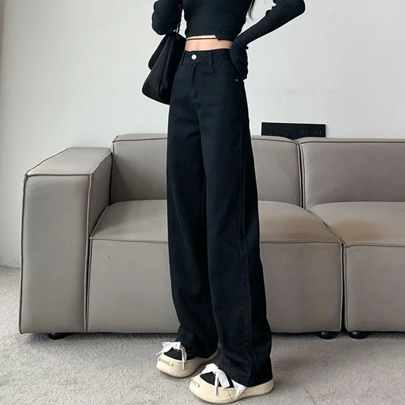 Straight Fit High Waist Jeans