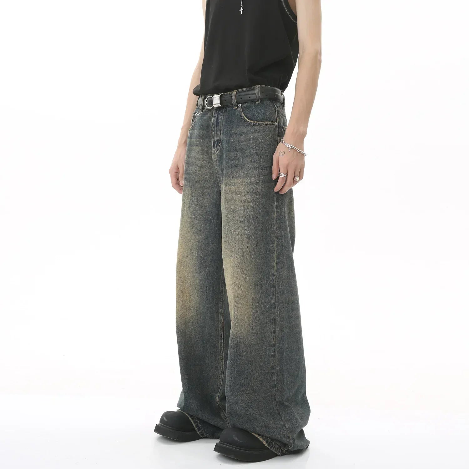 Y2K Vintage Washed Wide Leg Jeans