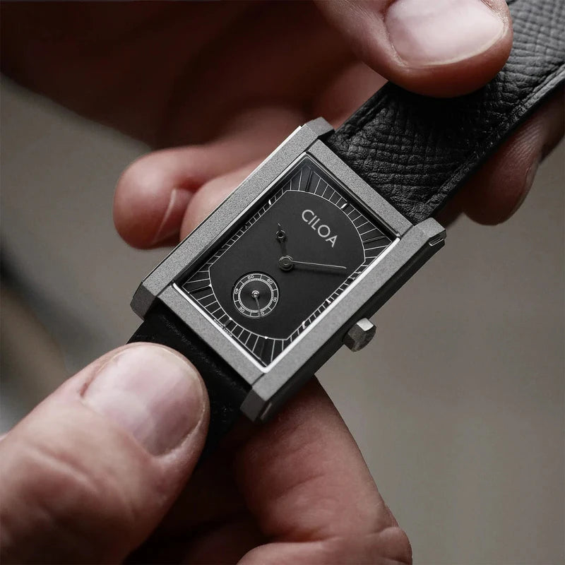 Authentic Classic Black Leather Watch