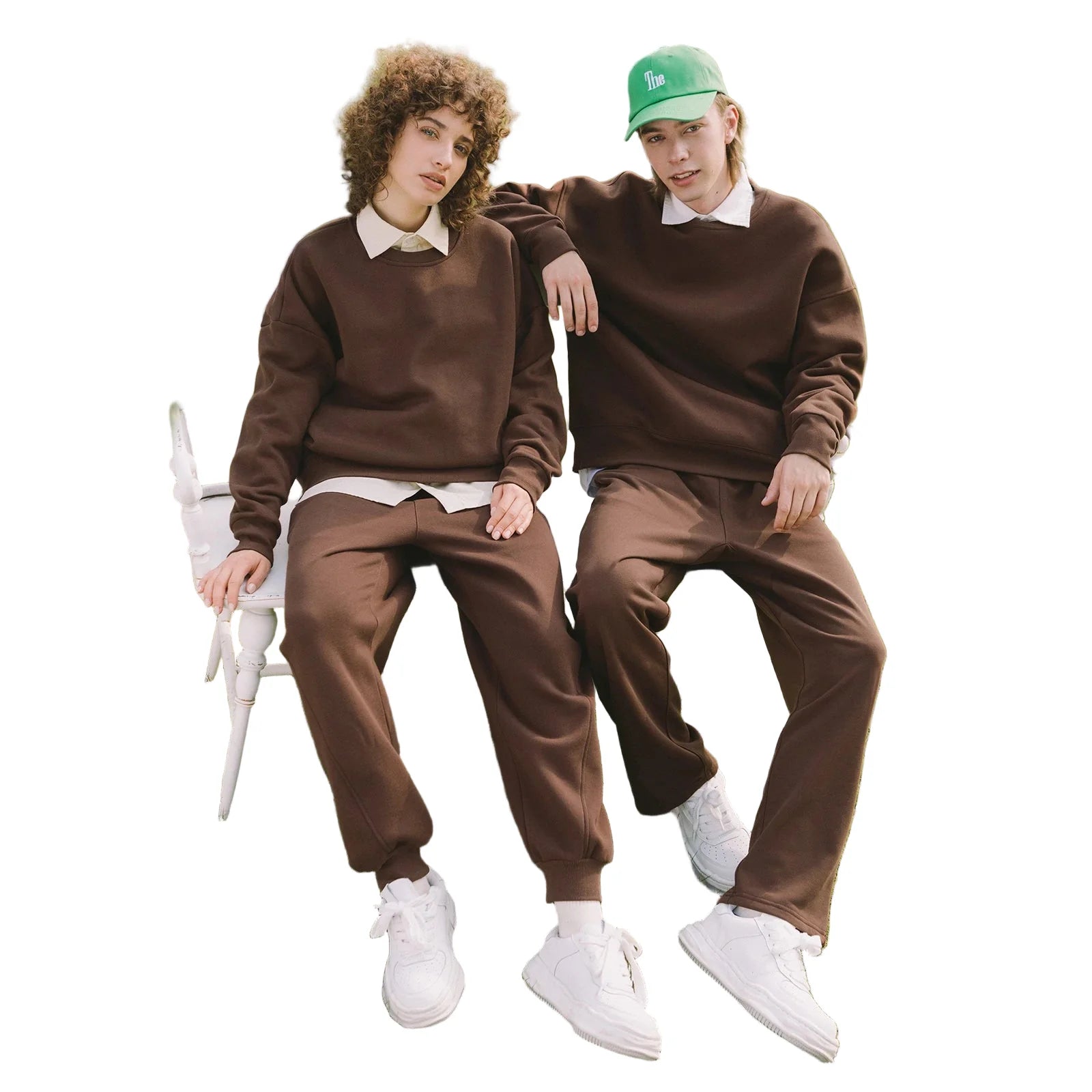 Basic Thick Fleece Crew Neck Sweater