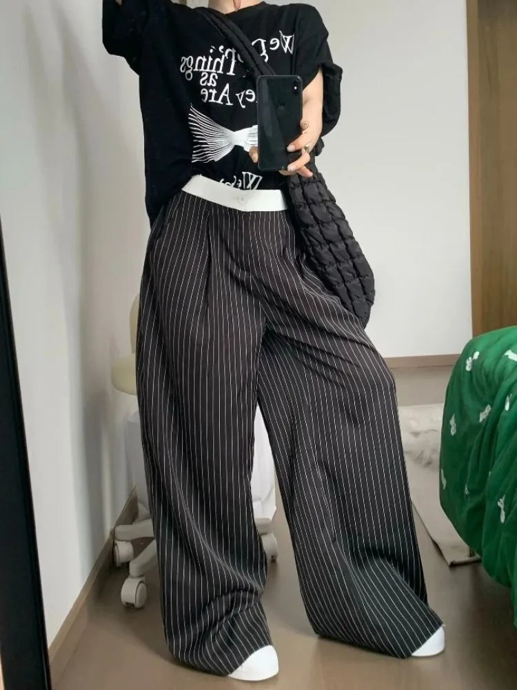 Y2K Plaid Women's Wide Leg Pants