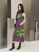 Vintage Floral Top & Midi Skirt Two Piece Set