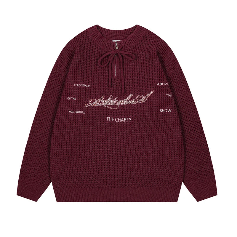 Cityboy Embroidered Zipper Pullover Sweatshirt
