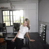 Y2K Paws Print Slim Crop Top