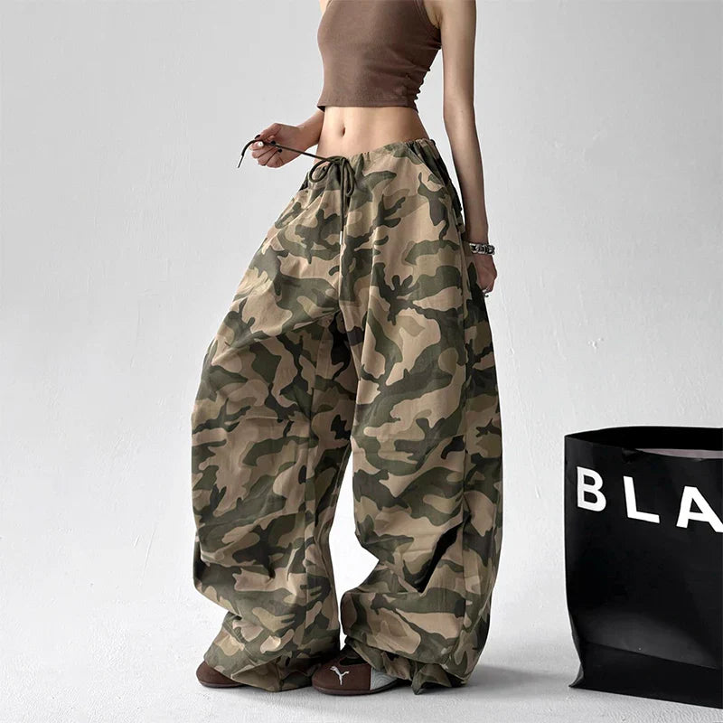 Camo Vintage Wide Leg Cargo Pants