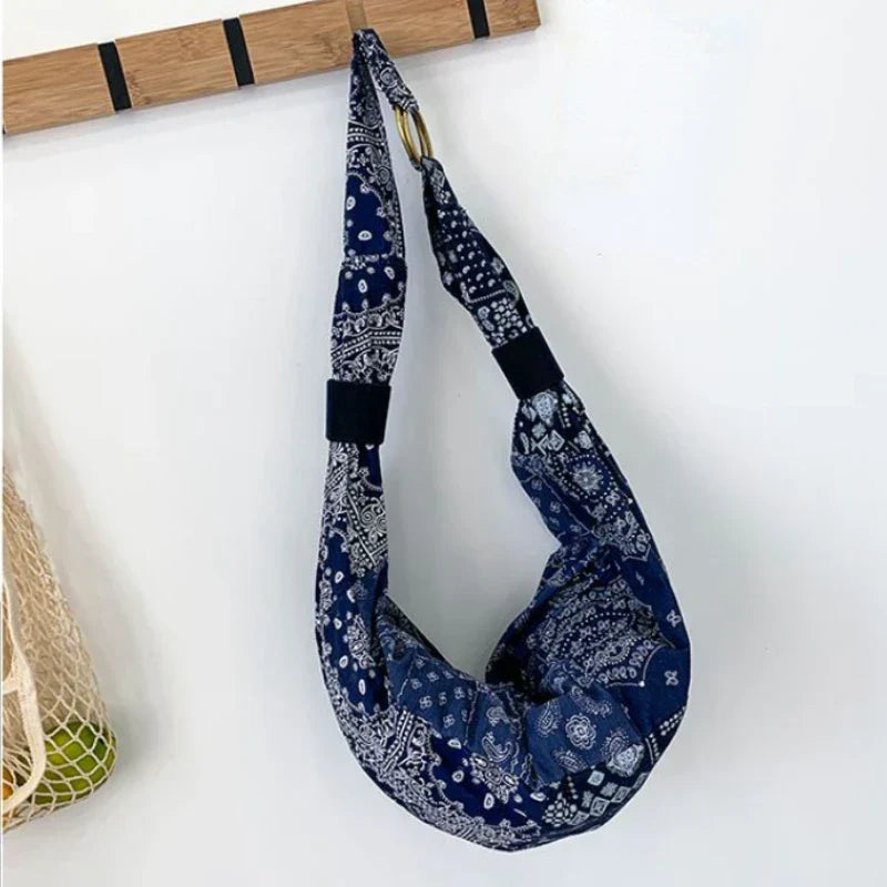 Vintage Print Patchwork Cross Bags