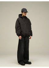 Black Grunge Wide Leg Jeans
