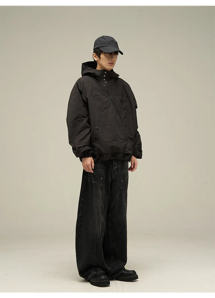 Black Grunge Wide Leg Jeans