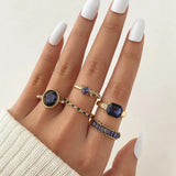 Y2K Gemstone Soft Heart Rings