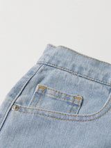 Baddie Embellished Ripped  Denim Jeans