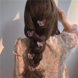 Colorful Butterflies Soft Girl Hairpins
