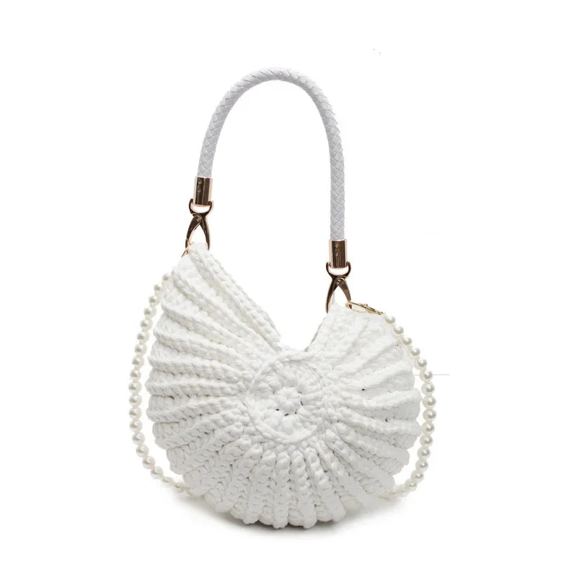 Handmade Shell Knitted Crochet Crossbody Shoulder Bag