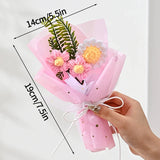 Ramo de flores de ganchillo vintage con flores de rosa