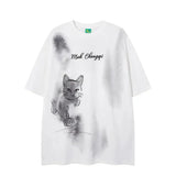 Vintage Graphic Kitten Printed T-Shirt