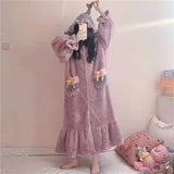 Coral Fleece Warm Female Pyjama