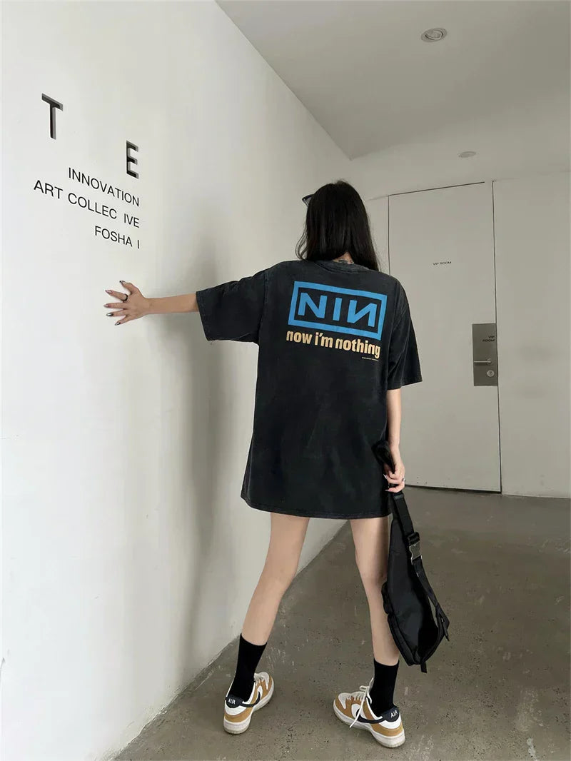 Retro Oversized Nine Inch Nails T-Shirt