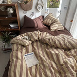 Preppy Plaid Brown Bedding Set