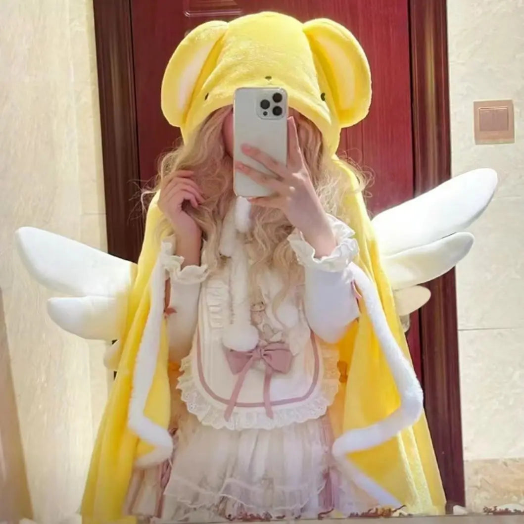 Yellow Sakura Kerberos Office Nap Blanket