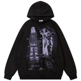 Vintage Gothic Youth Black Washed Hoodie