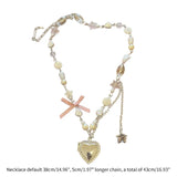 Coquette Heart Bowknot Necklace