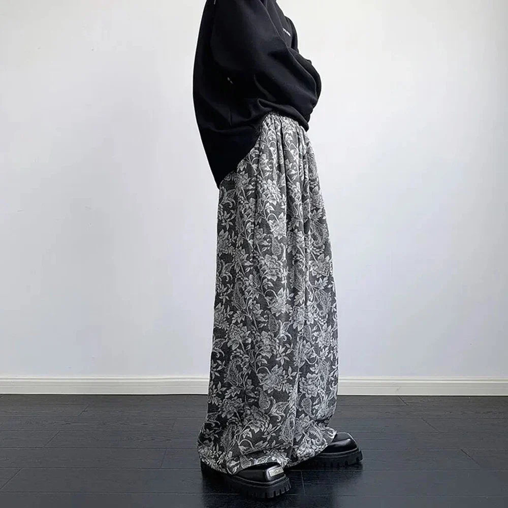 Weird Core Flower Print Pants