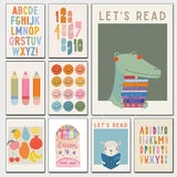 Cute Kids Reading Colorful Posters
