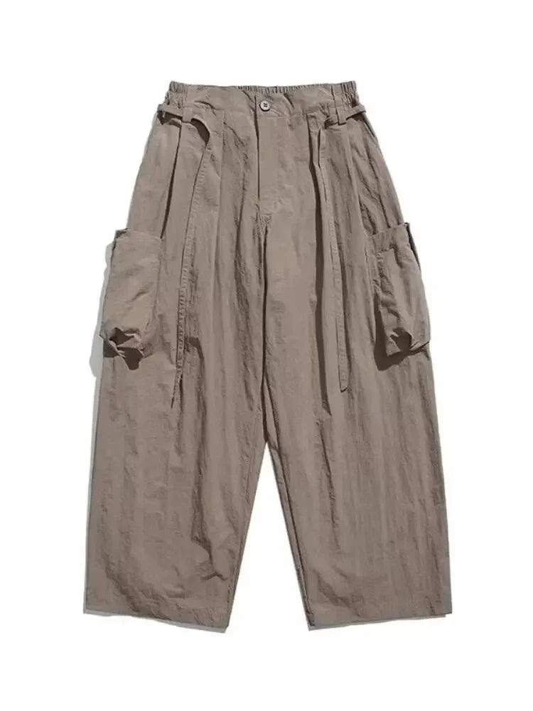 Japanese Wide-leg Retro Cargo Pants