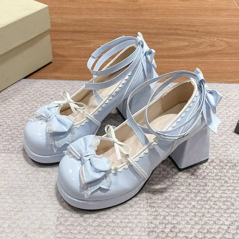 Lolita Coquette Chunky High Heels