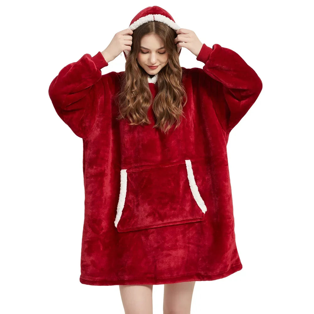 Winter Wearable Blankets Soft Warm Sweatshirt