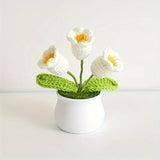 Boutique Handmade Woven 3-Head Knitted Flower