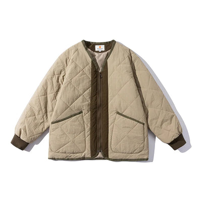 Vintage lockere Baumwoll-Pufferjacke