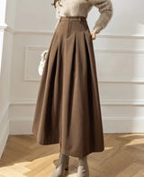 Dark Academia Elegant Midi Skirt