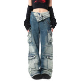 High Waist Cargo Jeans