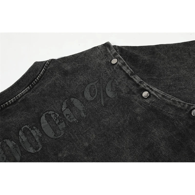 Vintage Gothic Print T-Shirt