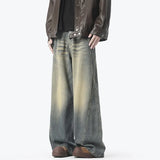 Faded Blue Loose Wide Jeans