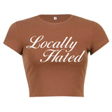 Y2K Locally Hated Crop Top