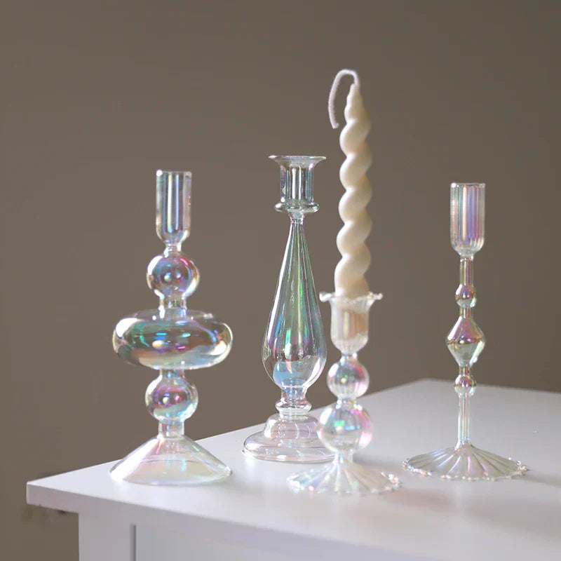 Taper Glass Candlestick Holder